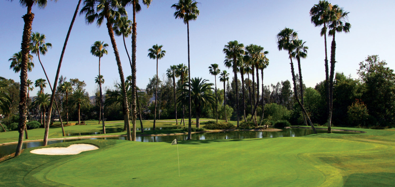  Golf course with palm trees